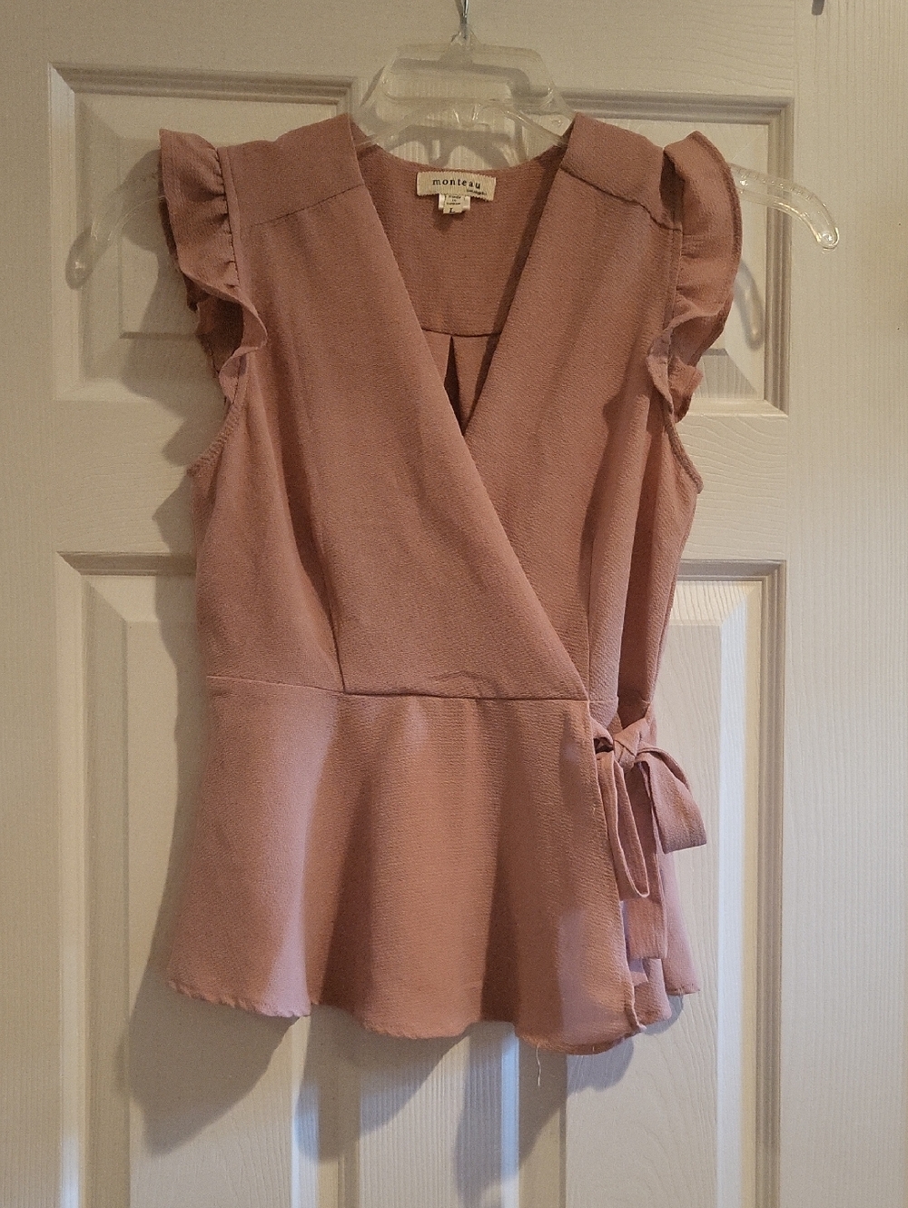 Monteau Sleevess Top Light Pink, Women's Size L